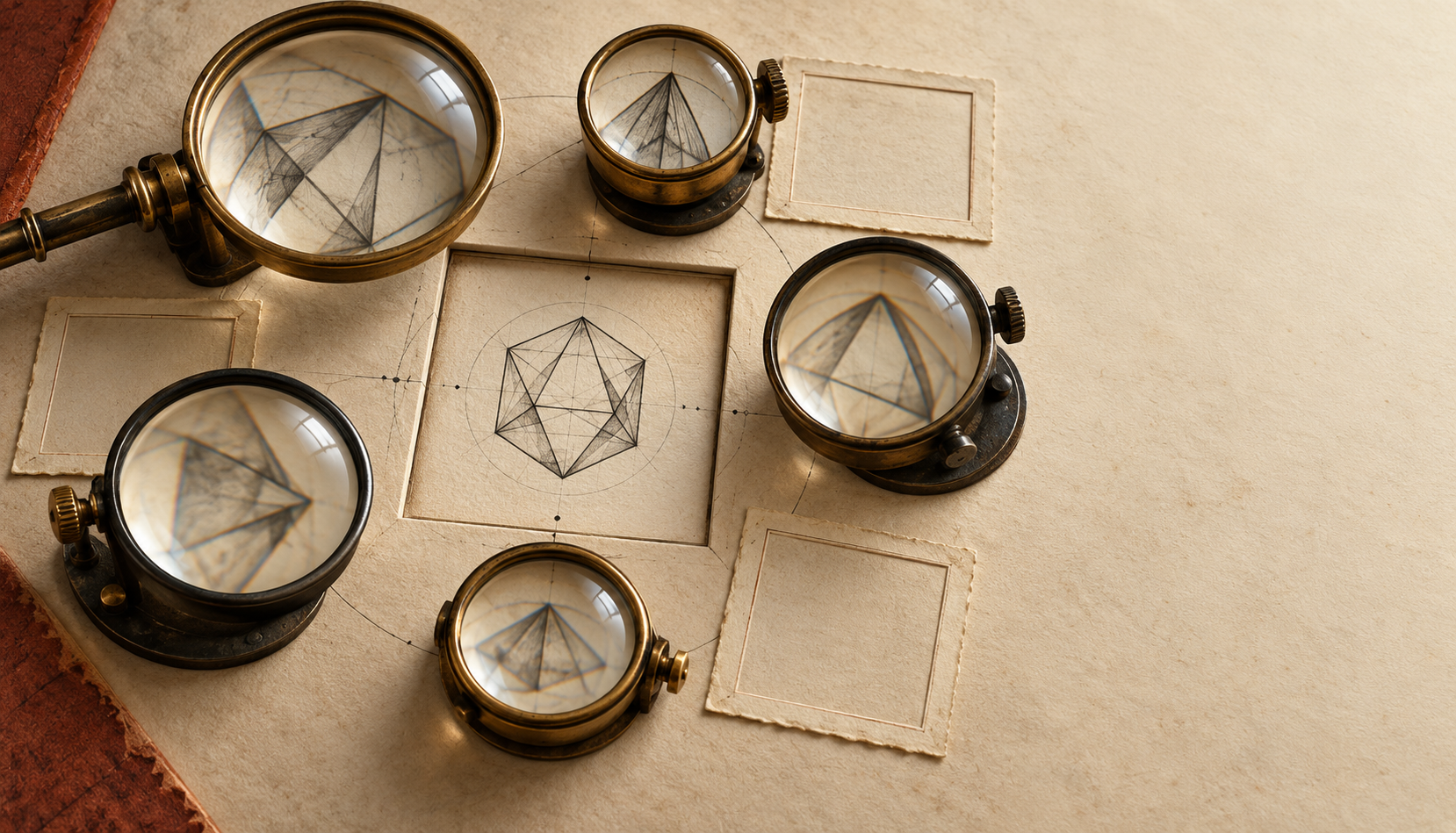 Contribution lenses: an original concept illustration of paper structures and different optical viewpoints
